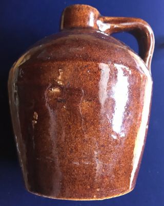 Vintage Roycroft Pottery Small Primitive Little Brown Jug East Aurora,  Ny