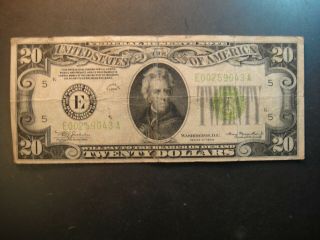 1934 United States $20 Federal Reserve Bank Note.  Richmond.  Very Good.
