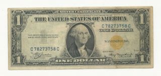 1935 - A $1.  00 Silver Certificate - North Africa Wwii Issue - Yellow Seal
