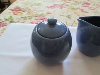 Old Amsterdam 1701 Porcelain Blue Creamer & Lidded Sugar Bowl Small 3 " Tal