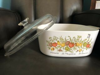 Corning Ware Vintage Spice Of Life 5qt Square Baking Dish A - 5 - B With Lid