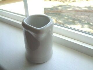 Vintage Restaurant Ware China Individual Creamer / Syrup Pitcher WHITE 2