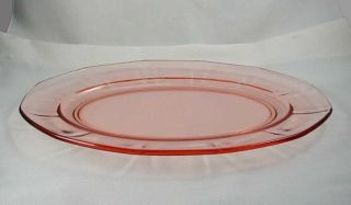 Fostoria Fairfax Pink Oval Platter - 12 Inch