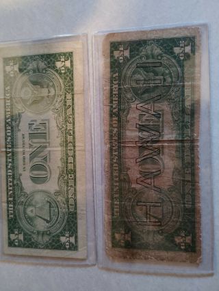 1935a 1 hawaii brown seal silver certificate and a 1935 h silver certificate 2