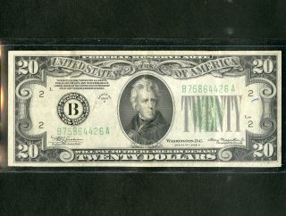 Us Paper Money 1934 A $20 Frn Ny
