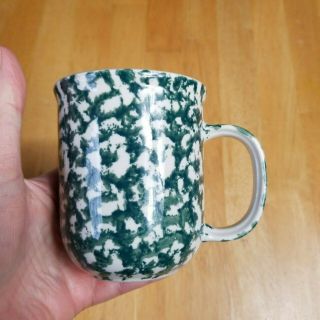 Tienshan Folk Craft Moose Country Mugs Cups Sponge Green and White ONE (1) 3