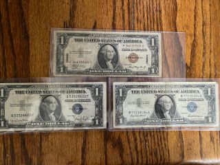 1935 A Hawaii 1 Silver Certificate And Two Silver Certificates.