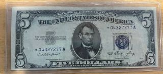Series 1953 A Blue Seal Silver Certificate $5 Five Dollars Note | Star Note