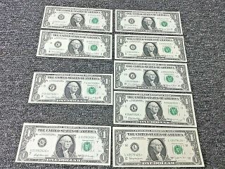 1969 Partial District Set Of 9 Star Notes All Ending With 26 In Serial.  26