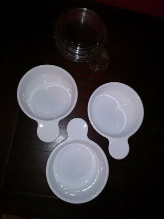 6 pc Corning Ware White Grab It Bowl P - 150 - B With Handle And Pyrex Lid P - 150 - C 3