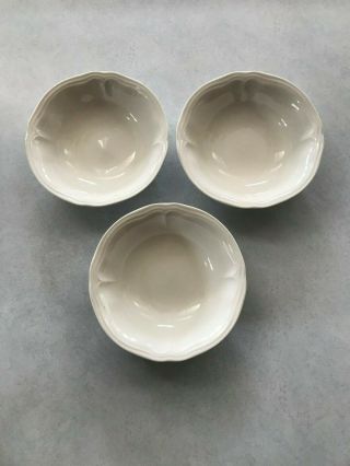 Set Of Three Yamaka Kentshire Sy - 7053 White Cereal/soup Bowls 6 5/8 "