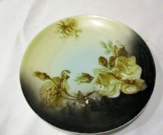 Vintage Saucer Bread Plate Roses Pattern Silesia Marked Collectible Plate