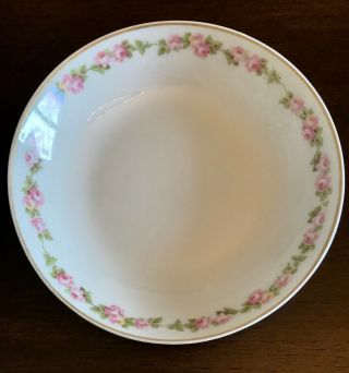 Antique French Porcelain Fruit Bowl,  M.  Redon/PL Limoges,  Pink Roses,  RDN10 3