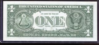 2013 $1 Federal Reserve Note San Francisco FANCY 6 0 ' s L00010050U Unc 2