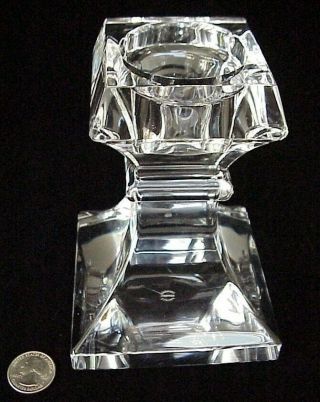Vtg.  Cristal De Severs France Heavy Fine Crystal Candle Holder Weighs 4 Pounds