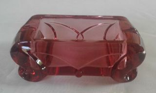 Vintage Tiara Glass Imperial Dusty Rose Pink Ashtray