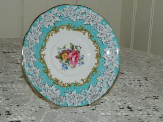 Vintage Royal Albert Enchantment Turquoise Blue Replacement Saucer England