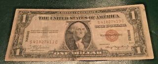 1935 One Dollar Silver Certificate Hawaii $1 Note