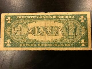 1935 A $1 Hawaii Silver Certificate Brown Seal