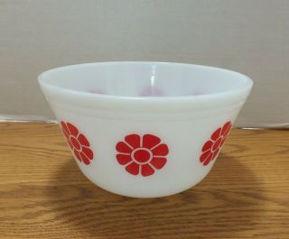 Federal Red Daisy Nesting Bowl