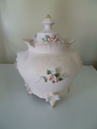 Vintage Origional Lefton China Hand Painted Pink Vase