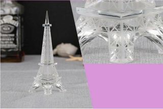 Crystal Eiffel Tower Paperweight White Birthday Wedding Figurine Crafts Gifts 3