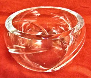 Signed Tiffany & Co Crystal Bowl 3.  5 By 6” -