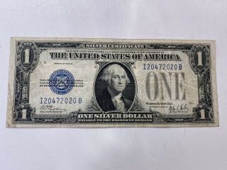 Us One Dollar $1 Series 1928b Silver Certificate Small Note Bill Blue Seal