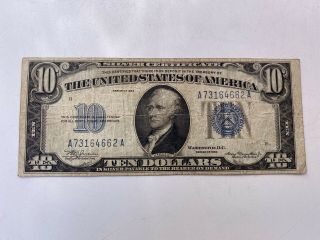 Series 1934 Ten Dollar $10 Federal Reserve Note Blue Seal