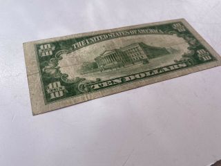 Series 1934 Ten Dollar $10 Federal Reserve Note Blue Seal 3
