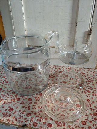 Vintage Pyrex Flameware 9 Cup Glass Coffee Pot Percolator 7759 - B 2