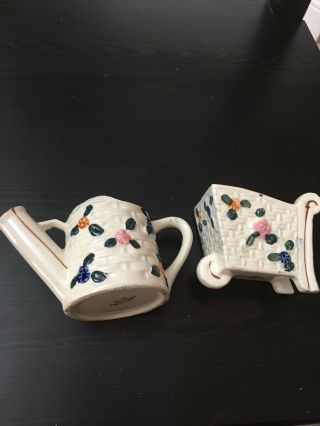 Hand Painted “NASCO” Ceramic Pitcher And Cart Set (Just) 2