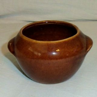 Vintage Mccoy Heinz Miniature Bean Pot Brown Glaze Small Planter Vase