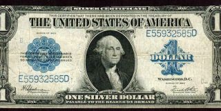 $1 1923 Silver Certificate ( (top Margin Cut With Scissors))  Paper Currency