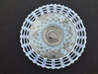 Fenton Art Glass French Opalescent 3 row Open Edge Basketweave 9 in.  Plate 3