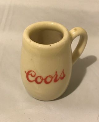 Coors Pottery Souvenir Porcelain Mini Beer Mug