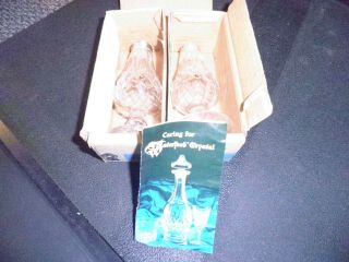 Pair Vintage Waterford Irish Crystal Lismore Pattern Salt & Pepper Shakers Boxed