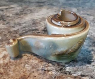 Hull Pottery – Parchment And Pine 1 Lite Candleholder