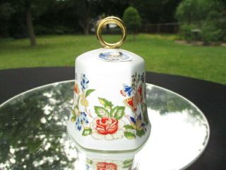 Dinner Bell Aynsley Bone China Cottage Garden Colorful Flowers Butterfly