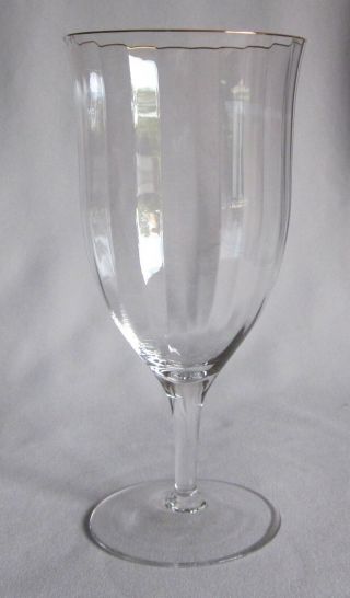 Listing For Jlcaster Iced Tea Goblet Glass Gorham Crystal Laurin Patt.  Gold X 4