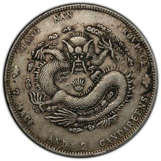 China Kiangnan 1901 $1 Dollar Silver Dragon Coin Pcgs Xf L&m - 244 Thick Hah /chop