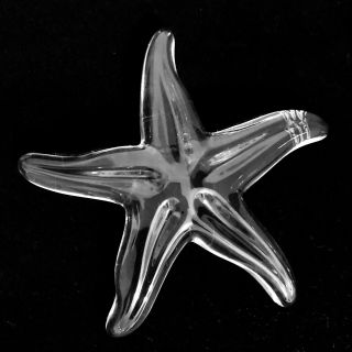 Baccarat France Crystal Clear Glass Starfish Figurine Paperweight