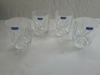 Marquis by Waterford BrooksideDouble Old Fashioned Crystal Glasses Set of Four 4 2