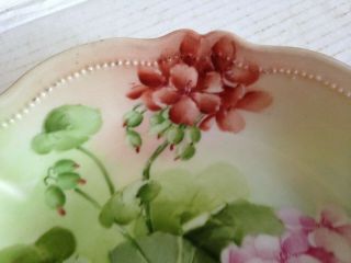 Antique O & E.  G.  Porcelain Royal Austria Hand Painted Floral Bowl 3