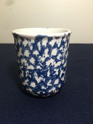 Tienshan Folk Craft Blue Sponge Animals Stoneware Coffee Tea Mug 8 Oz 2