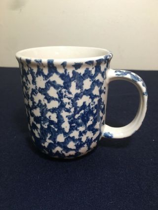 Tienshan Folk Craft Blue Sponge Animals Stoneware Coffee Tea Mug 8 Oz 3
