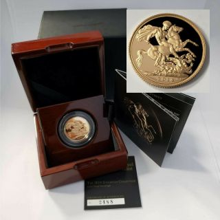 2014 United Kingdom 1 Sovereign Fine Gold Elizabeth Ii St.  George Coin Vh - Ukg437