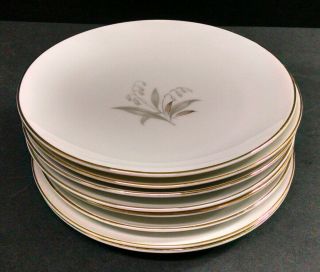 Set Of 8 Vintage Kaysons Fine China Golden Rhapsody Dessert Plates,  6 - 1/4 "