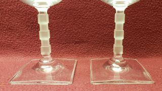 Two (2) MIKASA Crystal - VIEWPOINT SATIN pattern - ICED TEA GOBLETS 2