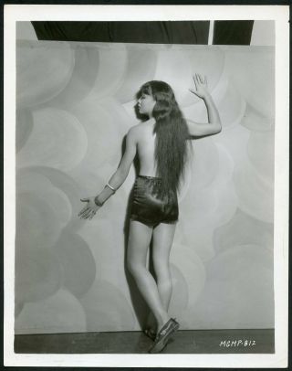 Anna May Wong Risque Topless Back To Camera Vintage 1930s Mgm Photo
